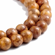Maifan sten. Naturlig. Brune nuancer. 6 mm streng